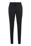 Gucci Structured Creased Trousers With Belt Loops In Black