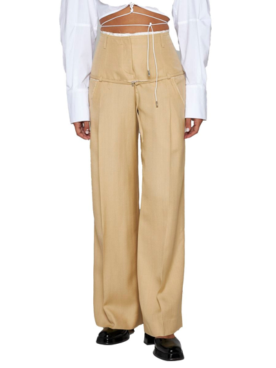 Jacquemus Trousers In Beige