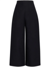 Marni Decorative-stitching Cropped Trousers In Black