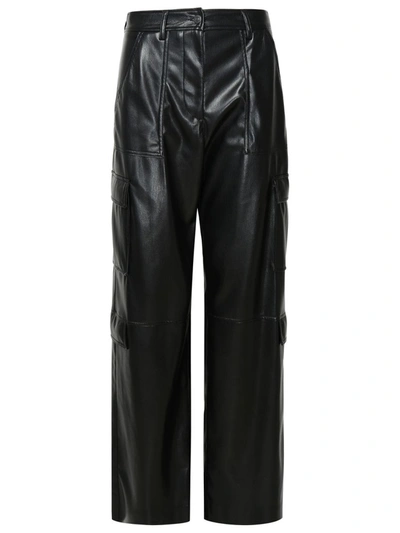 Msgm Black Leather-like Pants