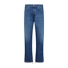 Off-white Indigo Blue Cotton Jeans In Blue