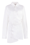 Off-white Off White Cotton Shirt Dress In White