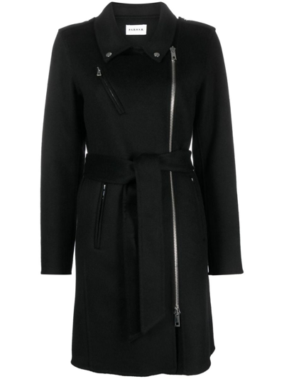 P.a.r.o.s.h. Double-breasted Wool Coat In Nero