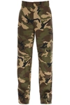 Palm Angels Man Pants Military Green Size 34 Cotton In Green