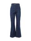 Patou Flare Denim Trousers In Blue
