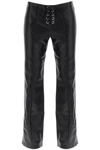 Rotate Birger Christensen Rotate Straight Jeans With Cristal Fringes In Black