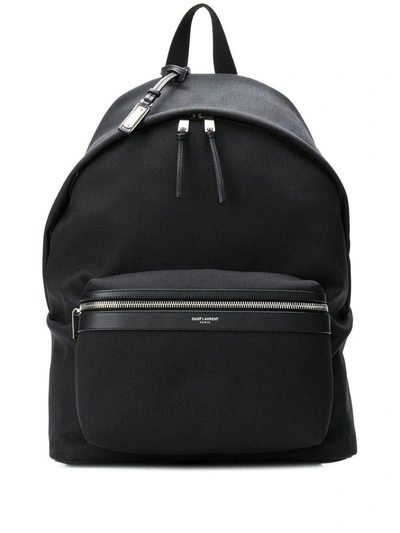 Saint Laurent Logo Backpack Bags In Black