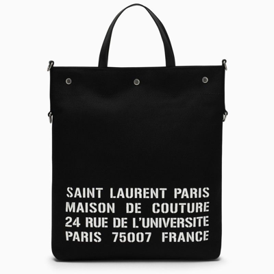 Saint Laurent Tote Logo Bags In Black