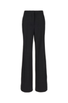 STELLA MCCARTNEY BLACK FLARE PANTS WITH CONCEALED CLOSURE IN STRETCH WOOL WOMAN