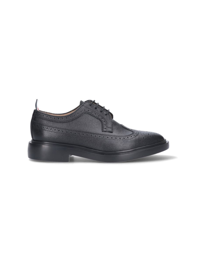 THOM BROWNE THOM BROWNE FLAT SHOES BLACK