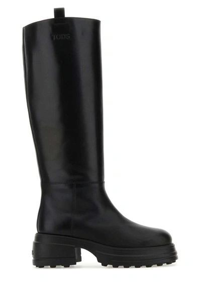 Tod's Knee Boots In Black