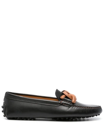 Tod's Women's Kate Gommino Leather Driving Shoes In Negro
