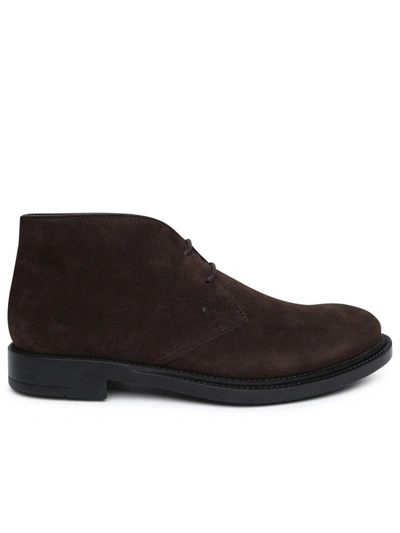 Tod's Classic Lace-up Boots In Brown