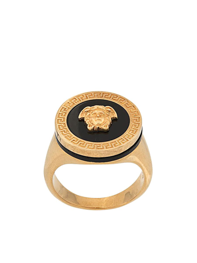 Versace Rings In Nero Oro