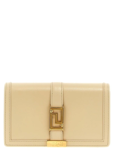 Versace Greca Goddess Clutch Beige