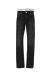 Vtmnts Multicolor Double Waisted Jeans In Black