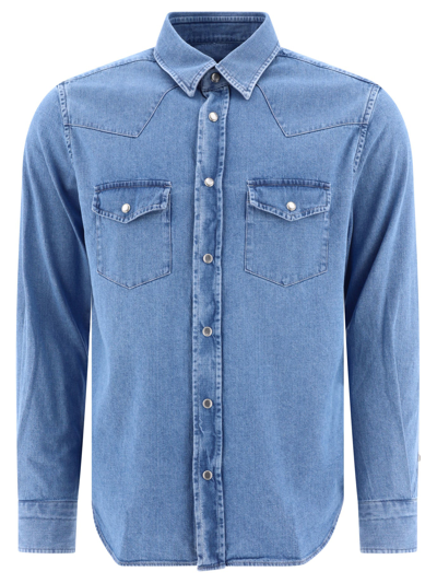 Tom Ford Shirt With Chest Pockets In Blue