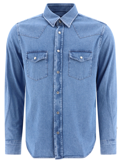 Tom Ford Shirt With Chest Pockets In Navy