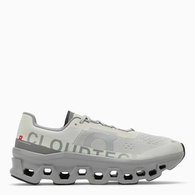 On Cloudmster Ice Coloured Low Trainer In Grey
