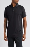 J. Lindeberg Tour Polo Shirt In Black