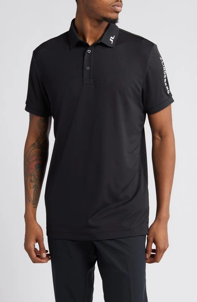 J. Lindeberg Tour Polo Shirt In Black