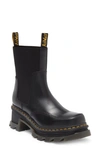 Dr. Martens Corran Chelsea Atlas Leather Heeled Boots In Black Classic Pull Up