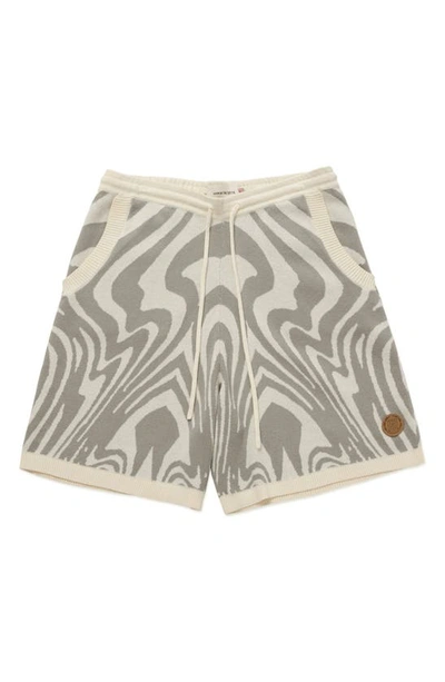 Honor The Gift Dazed Cotton Knit Drawstring Shorts In Bone