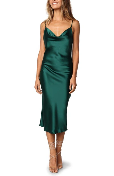 Petal And Pup Persia Satin Sheath In Green