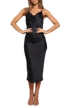 Petal And Pup Persia Satin Sheath In Black
