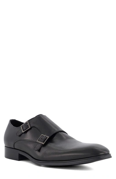 Dune London Situation Double Monk Strap Shoe In Black