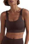 Varley Freesoft Cori Stretch-jersey Bra Top In Coffee Bean