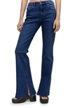 MANGO MANGO SPLIT RAW HEM MID RISE STRAIGHT LEG JEANS