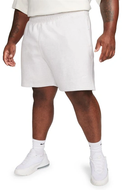 Nike Solo Swoosh Fleece Sweat Shorts In Brown