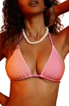 Billabong Ocaso Remi Triangle Bikini Top In Multi