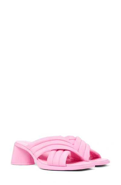 Camper Kiara Slide Sandal In Light Pastel Pink