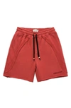 Honor The Gift Cotton Terry Shorts In Brick