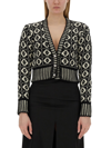 Golden Goose Journey Cropped Merino Cardigan In Multicolour