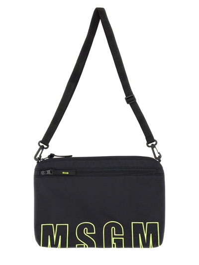 Msgm Pouch With Logo In Black