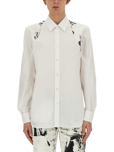 Alexander Mcqueen Fold Harness Shirt In White