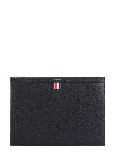 Thom Browne Medium Document Holder In Black