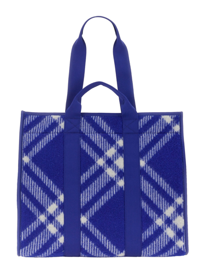 Burberry Shopper Bag In Blue