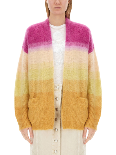 Marant Etoile Multicolor Mohair Blend Oversize Dana Cardigan In Multicolour