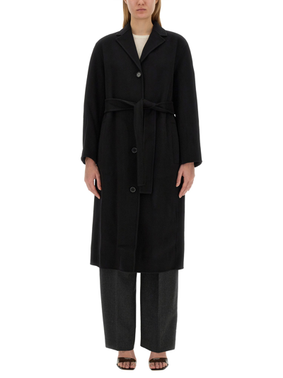 Theory Belted Coat In Black