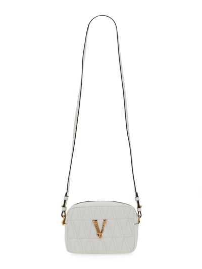 Versace "virtus" Shoulder Bag In White
