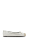 Alexander Mcqueen Punk Ballet Flat In White
