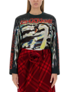 Burberry Swan Print Top In Multicolour