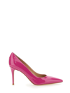 Gianvito Rossi Glossy Leather Pointed Toe Stiletto Heel Pumps In Pink