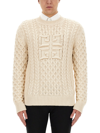 Givenchy 4g Knit Sweater In Beige