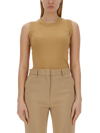 Max Mara Costine Top In Beige