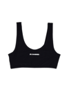 Jil Sander Logo Bikini Top In Black